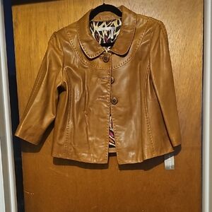 Classiques Entier Camel Leather Jacket